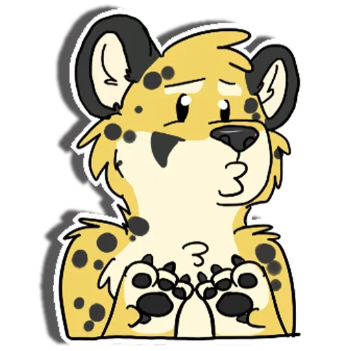 cheetah, snow leopard, leopard print cute, leopard print sticker