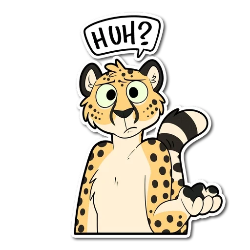 cheetah, adesivo padrão leopardo, cartoon chita, cartoon leopardo