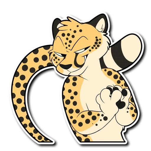 cheetah, padrão de chita, adesivo padrão leopardo, cheetah de desenho animado, adesivo de estampa de leopardo infantil