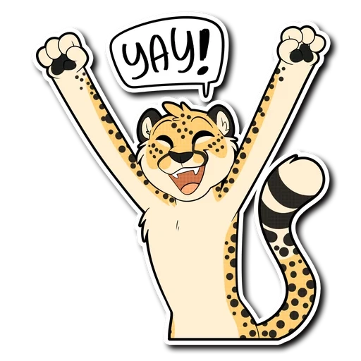 cheetah, engraçado, leopardo, adesivo padrão leopardo