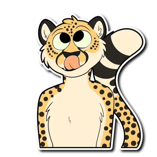ghepardo, leopardo ghepardo, adesivi con stampa leopardo, ghepardo dei cartoni animati, cartoon leopardato