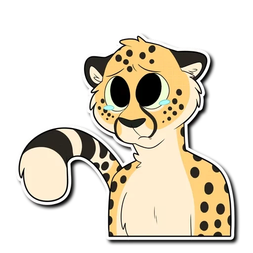 cheetah, cetak cheetah, stiker leopard, cheetah kartun, kartun leopard