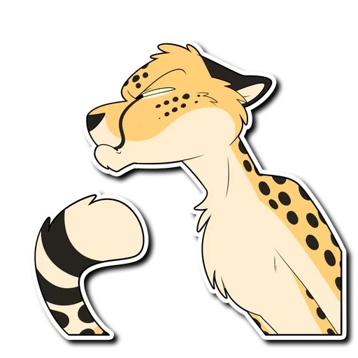 cheetah, padrão de chita, adesivo padrão leopardo, cartoon chita, cheetah de desenho animado