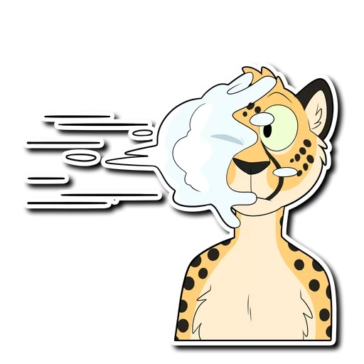 guépard, léopard de bâton, cartoon cheetah, dessin animé de léopard