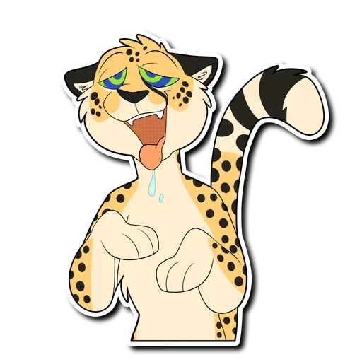 ghepardo, leopardo ricco, fumetto di ghepardo, cartoon leopardato
