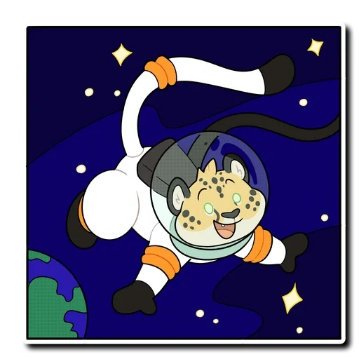 into the space, astronaut, cat cosmos, cosmonautics, anime cosmonaut