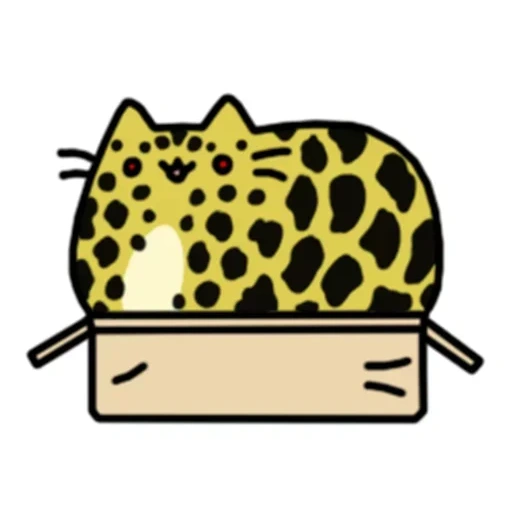 cheetar, cat pushin, cat pushin boxke, patrón de leopardo hello kitty