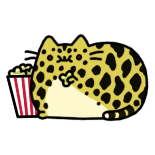 cheetar, puxin cat, patrón de leopardo hello kitty