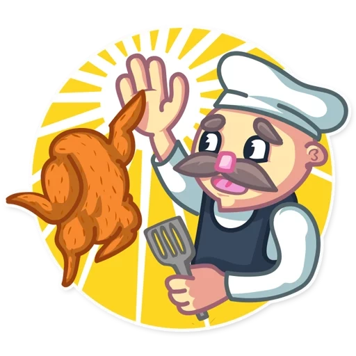 chef, chef gustav, vector de chef bárbaro