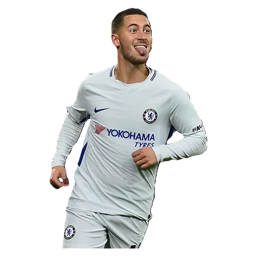 football player, white background azar, football player's uniform, eden azar white bottom, sergio ramos has no background