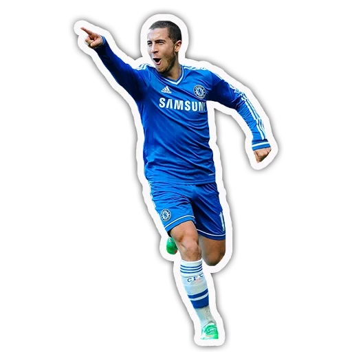 eden azar, sepak bola chelsea, pemain sepak bola chelsea, pemain sepak bola chelsea white back, render pemain sepak bola photoshop