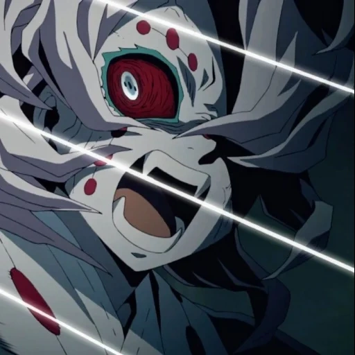 anime démoniaque, rui kimetsu no yaiba, anime blade dissèque le démon, anime blade anatomie démon rui, anime blade dissection démon colonie d'abeilles