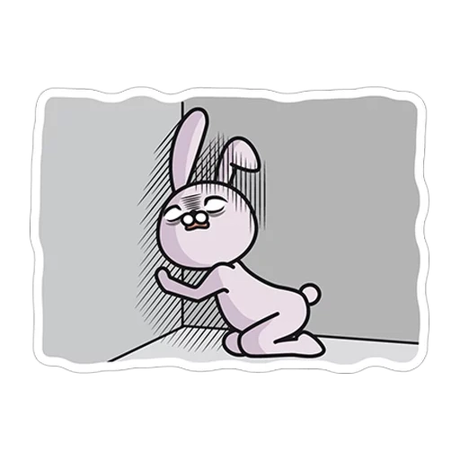 кролик, кролик рисунок, грустный зайчик, кролик срисовки, рисунок зайчика