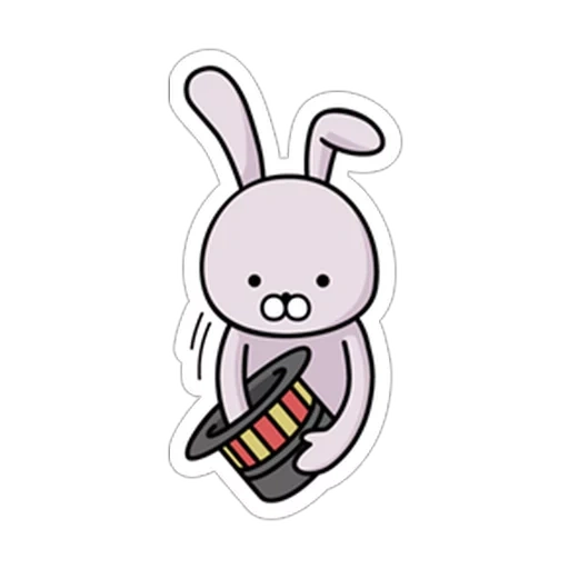 le lapin est mignon, croquis lapin, motif de lapin, stickers petit lapin, vecteur lapin mignon