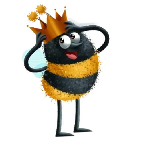 ape, bzz bee, beemel bee, disegno a bombee