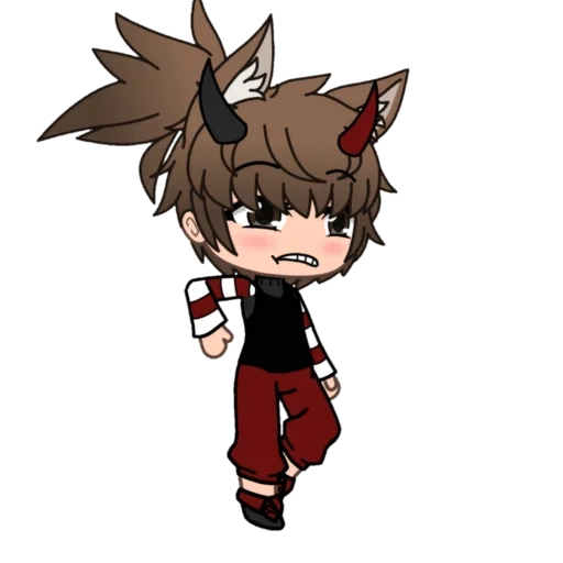 anime, gacha life, gacha life gacha club, gacha life wolf boy, chibi gacha life demons guys