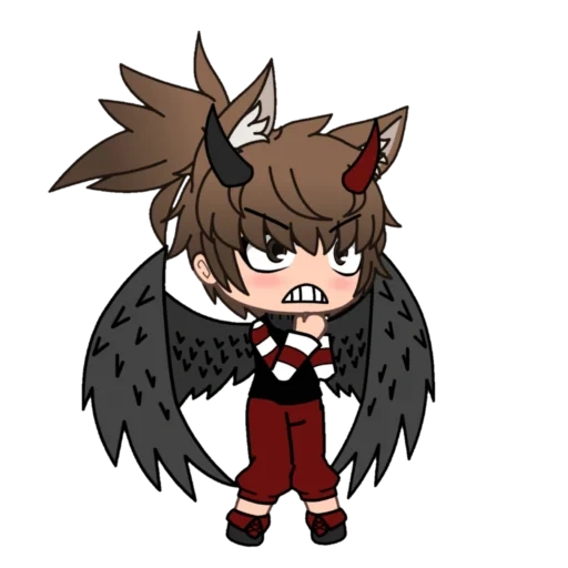 anime, gacha life, club gacha life, gacha life gacha club, chibi gacha life demon man