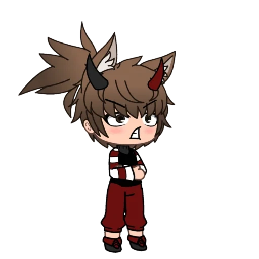 gacha life, gachi life, gacha life gacha club, gacha life wolf boy, chibi gacha life demons guys