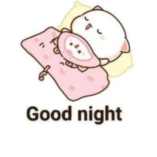 good night, good night sweet, selamat malam kawai, milk mocha bear good night