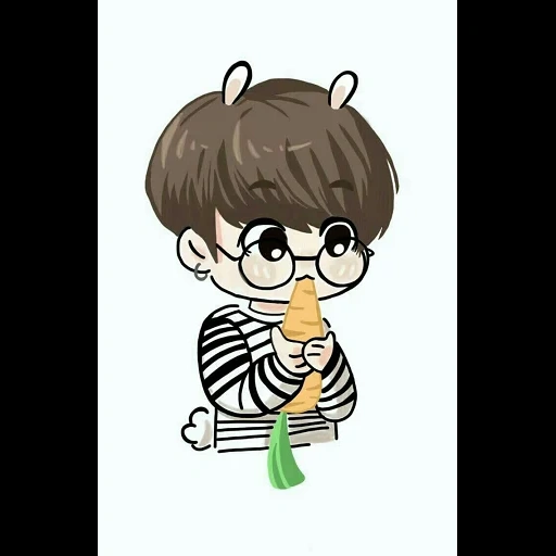 chibi chonguk, chibi bts chonguk, cute drawings of chibi, jungkook bts 2021 chibi, drawings bct cartoon jungkook