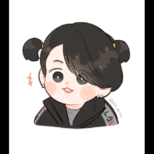 asia, jungkook, bts chibi, anime yang indah, gambar potong jungkook 2020