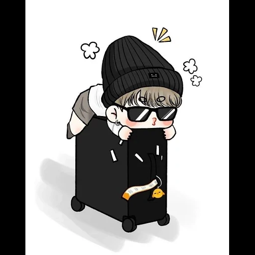 bts chibi, bts fanart, bts chibi 2019, chibi bts yongming, chanyeol chibi mit