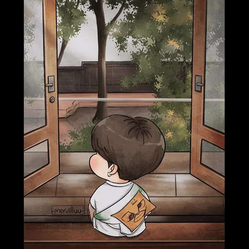 art, anime, bts fanart, korean children, the loneliness of the bts