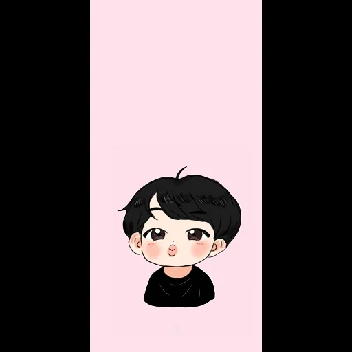 bts fanart, anime fofo, bts jin chibi, chibi exo chanyeol, anime desenhos fofos