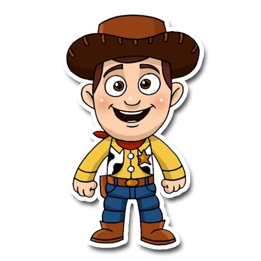 vaquero leñoso, toy story woody, cereboy de dibujos animados, ropa de vaquero clotoso, lindo chico vaquero clipart