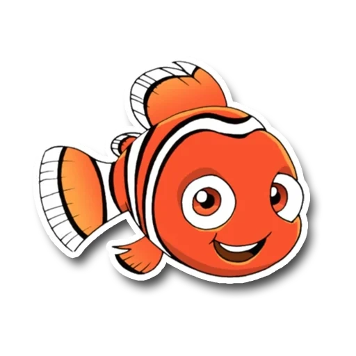 немо, немо рыба, рыбка немо, рыбка немо вектор, рыбка немо оранжевая