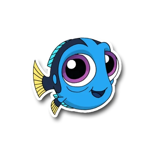 dory, animal, peixe dolly, pequena pintura