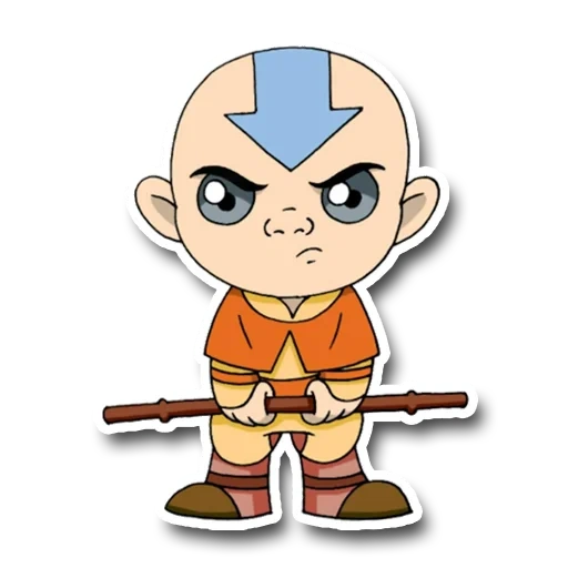 aang, chibi aang, aang avatar, fanko pop aang, legenda avatar seni pixel tentang aang