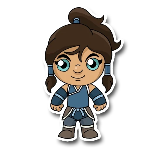 corra, chibi corra, lebender avatar, chibi charaktere, corra avatar chibi