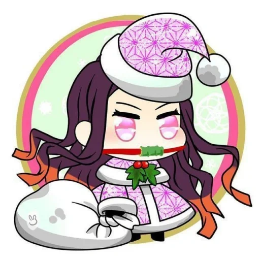 padoru незуко, падору недзуко, аниме персонажи, аниме милые рисунки, аниме арты персонажей