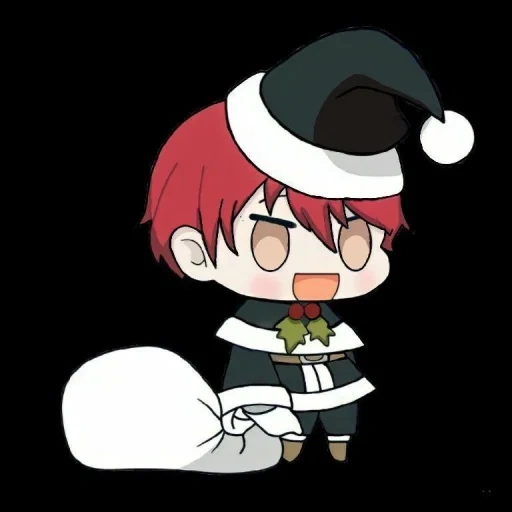 аниме, аниме чиби, персонажи аниме, lain iwakura padoru, гастер чиби рождество