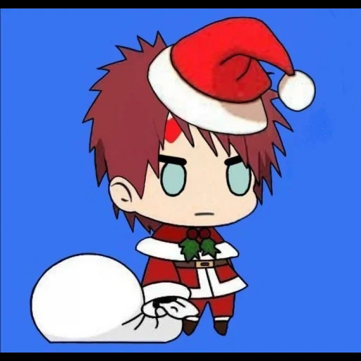 гаара, padoru joseph, персонажи аниме, hinata tachibana, гаара новогоднем стиле