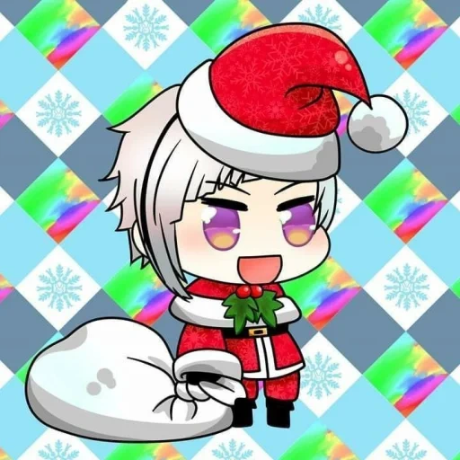 padoru, аниме чиби, padoru padoru, аниме рождество, санта аниме чиби