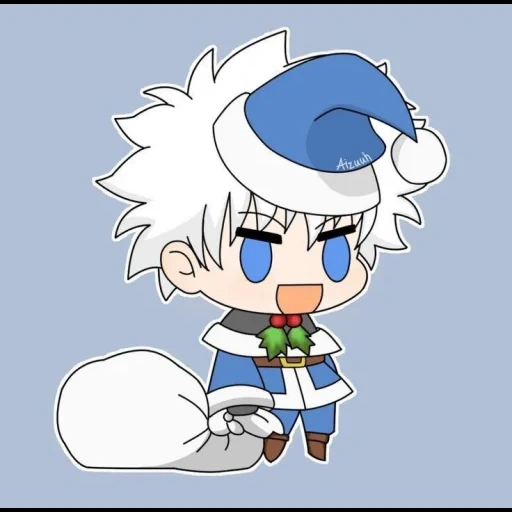 padoru данте, персонажи аниме, санта аниме чиби, охотник х охотник 3, padoru padoru киллуа