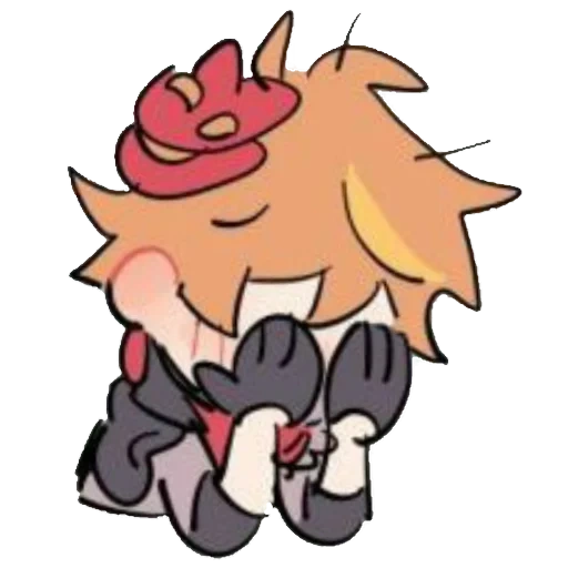 chibi, animação chibi, personagem chibi, personagem de anime, foto de figura de parede vermelha fofa