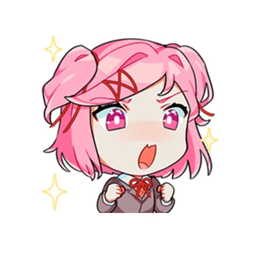 docks docks, natsuki chibi, ddlk natsuki, natsuki ddlc, natsuki docks