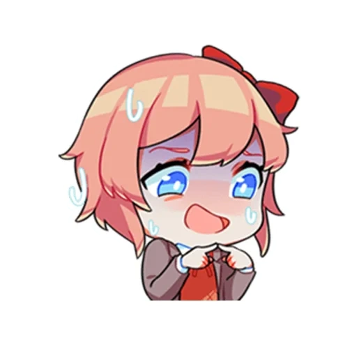 doki doki, chibi ddlk, ddlc saiori, saiori chibi, doki docks saiori