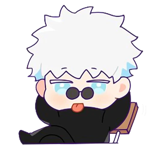 stiker telegram jujutsu kaisen, gojo sator chibi, stiker stiker, stiker telegram, stiker