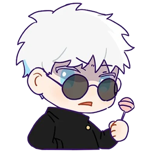 gojo sator chibi, telegram stickers, telegram sticker, stickers, chibi kaneki ken