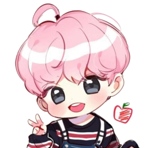 bts de chibi, chimin chibi, bts chibi shuga, chibi bts chimin, bts anime chibi