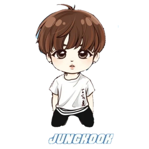 imagen, bts chibi, chibi bts chonguk, chibi jungkook bts, chibik jung jungkook