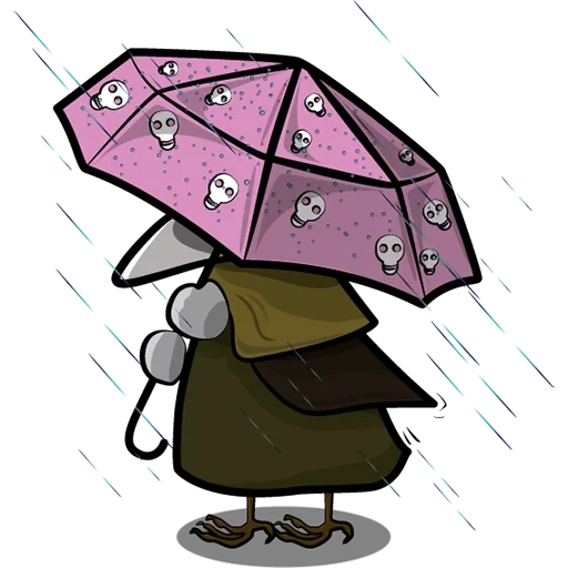 gambar, di bawah payung, menggambar payung, di kartun hujan, pria dengan gambar payung