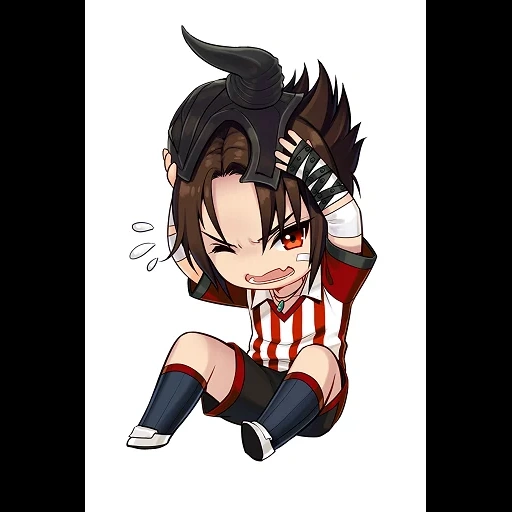 cidade de chibi, personagem chibi, khan jizhuoye chibi, personagem de anime, rei xamã chibi