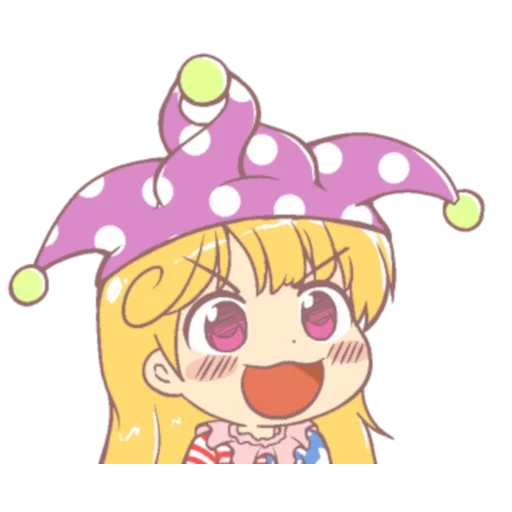 chibi, anime chibi, 02 meme chibi, gyate gyate touhou, clownpiece touhou spellcards