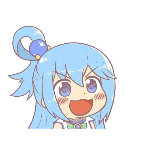 aqua chibi, chibi wild suba, kono suba, anime water chibi, red cliff waterfinch