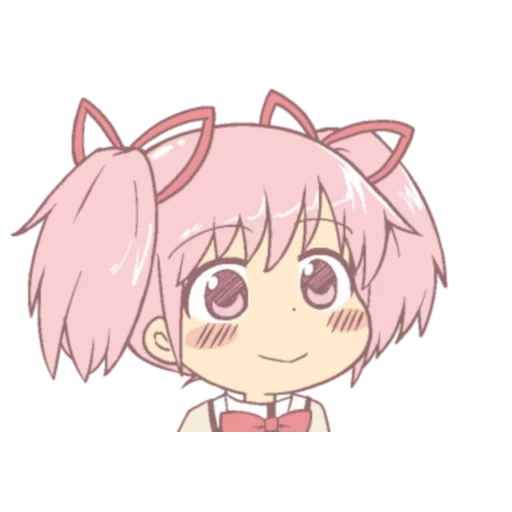 madoka, giok chibi, anime chibi, anime madoka magika, penyihir madoka